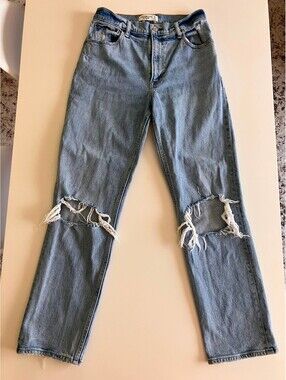 Abercrombie & Fitch Women's The 90s Straight Ultra High-Rise Jeans 28 R